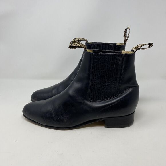 EL Besserro Boots Mens Size 29.5 Black Leather Chelsea Ankle Dress Pull On main image 14